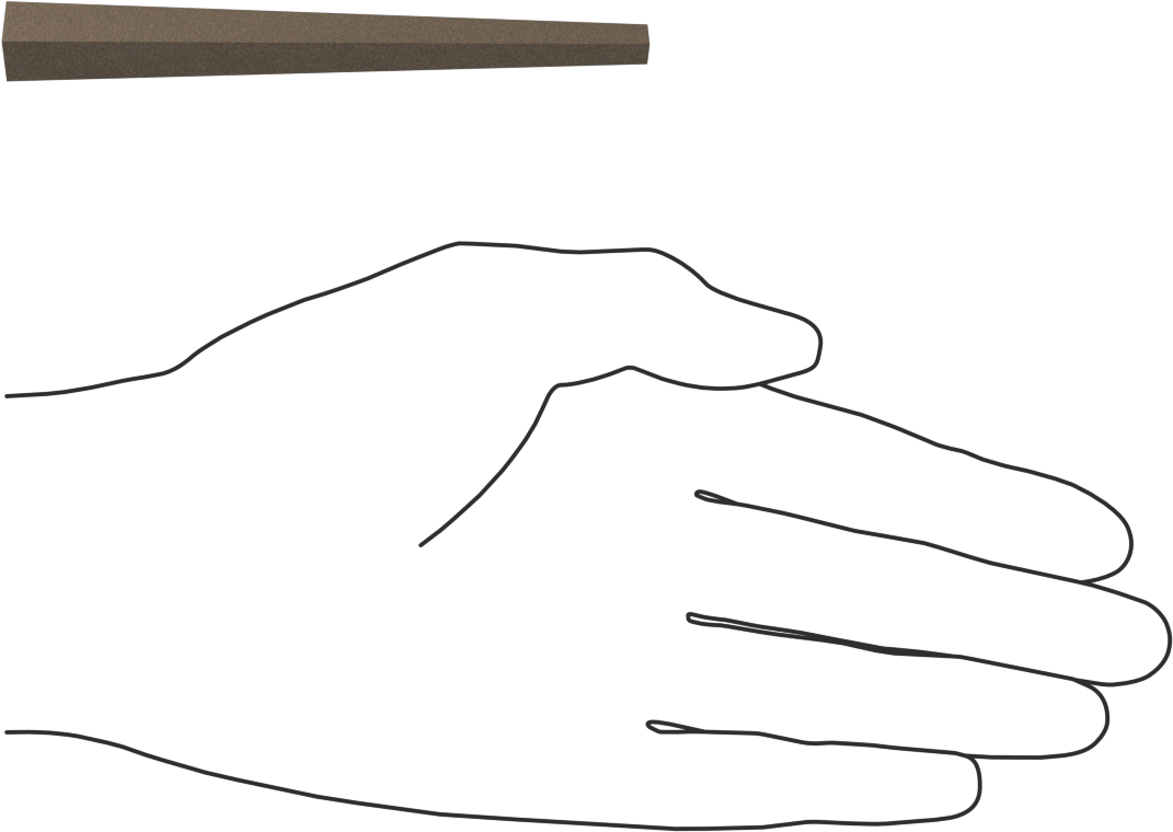Çelik için Tıkanmaya Dayanıklı Parlatma Taşı, Konik Üçgen, 240 Kum, 4" Uzunluk, 1/4" ila 1/2" Genişlik