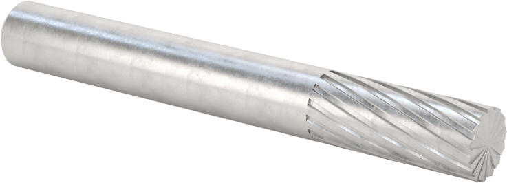 1/4" Çaplı Şaftlı Karbür Freze Ucu, Düz Kesici Silindir, Ticaret No. Sb-1, Tek Kesim — Silindir, 1⁄4", 1⁄4"