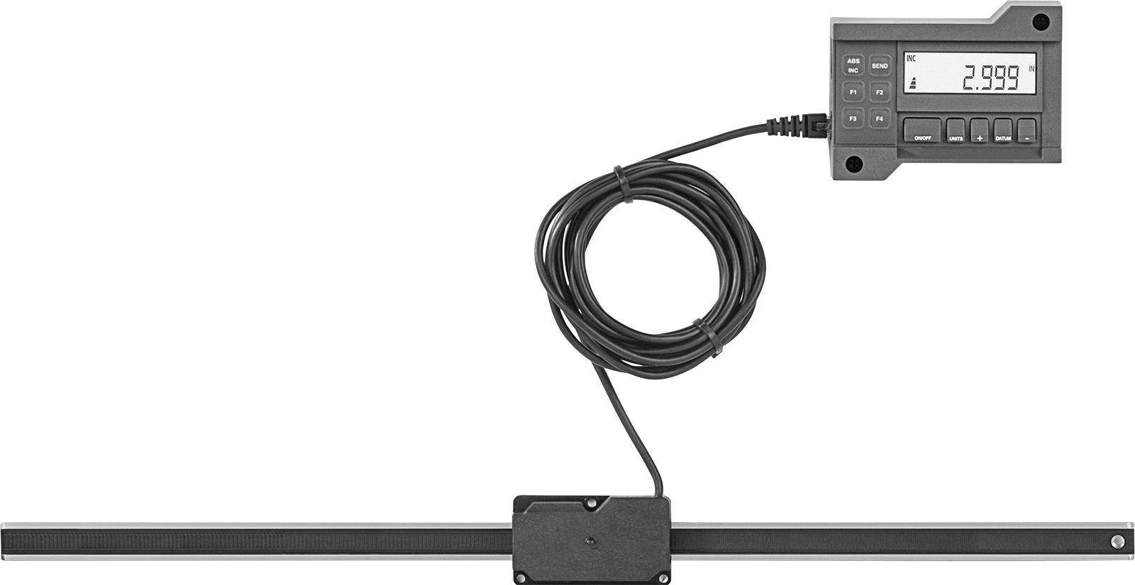 Dijital Okumalı Lineer Ölçek, 0" ila 10" ve 0 mm ila 250 mm Ölçüm Aralığı