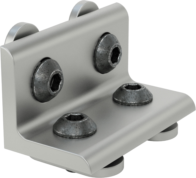 T-Yivli Çerçeve Yapısal Braket, 50 mm Ray için Yivli Köşe Braketi, 63/64 inç Uzunluk