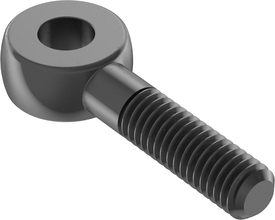 Tam Gijon Ucu Cıvatası, Sağ Yönlü M6 x 1 mm Şaft, 30 mm Şaft Merkez Uzunluğu