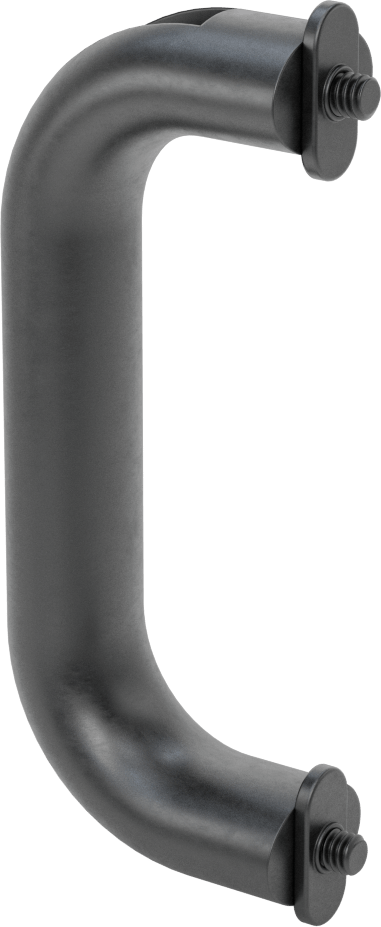 T-Yivli Çerçeve, Siyah Alüminyum Çekme Kolu, 1" ve 1.5" Yüksekliğinde Ray için 5.25" Uzunluk