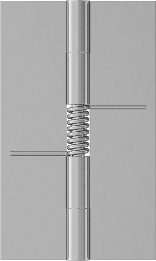 Yaylı Menteşe, Kendinden Kapanan, Mat 304 Paslanmaz Çelik, 1-1/4" x 3/8" Kapı Kanadı