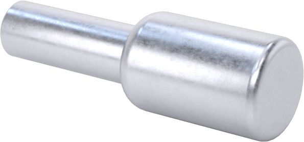 Dolaplar ve Kitaplıklar için Raf Desteği, İtme, Nikel Kaplı Çelik, 1/8" Pim Çapı