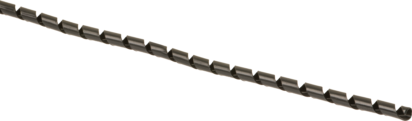 Spiral Tel Kılıf, Kendinden Sönümlemeli, 1/16" İç Çap, Siyah, 10 Fit Uzunluk
