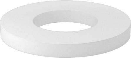 PTFE Plastik Pul, 6 numaralı vida boyutu için, 0.156" İç Çap, 0.312" Dış Çap