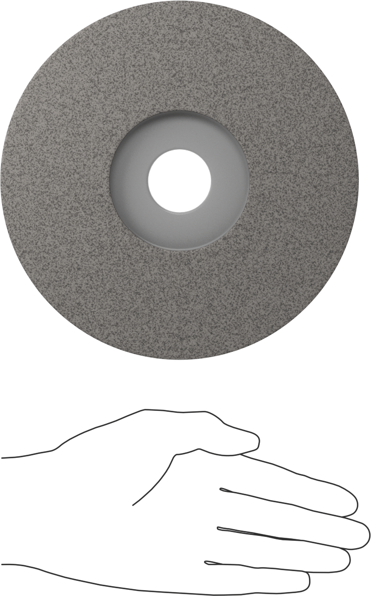 Norton Metal İşleme Taşlama Taşı, Şekillendirilmiş, 32A, 7" Çap, 3/4" Kalınlık, 46 Kum