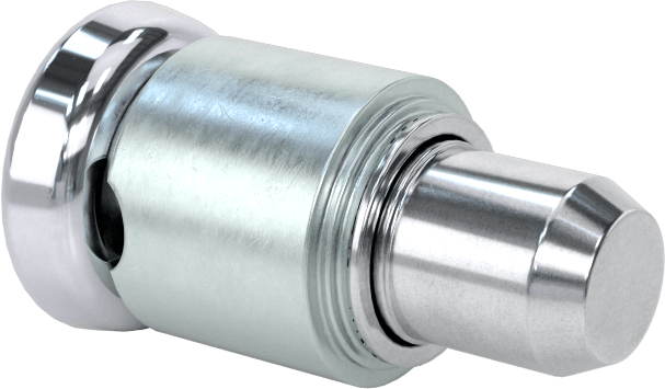 Paneller için Geri Çekilebilir Yaylı İtici, Twist-Lock, Presle Takma, 0.06"-0.15" Kalınlıkta Dış Panel