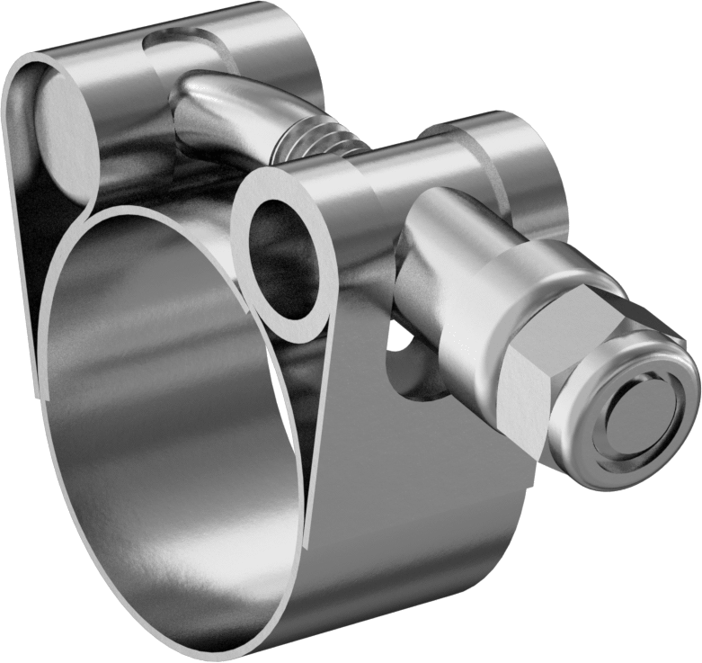 Sıkı Sızdırmazlık Cıvata Kelepçesi, Sert Hortum ve Tüp için, 1-1/8" ila 1-1/4" İç Çap