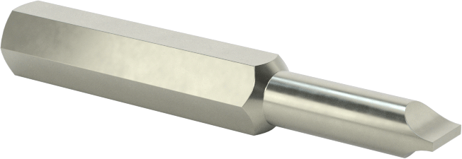 0.119" Oluklu Uç, 4 mm Altıgen Şaft — Altıgen, 4 mm, 1 1⁄8"