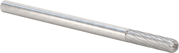 3/32" Çaplı Şaftlı Frez, Yuvarlak Silindir, Ticaret No. SC-61, Tek Kesimli Diş — Silindir, 3⁄32", 3⁄32"