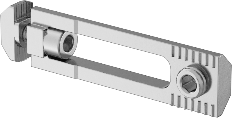 T-Yivli Çerçeve, 30 mm Yüksekliğinde Tek Ray için Gizli Braket