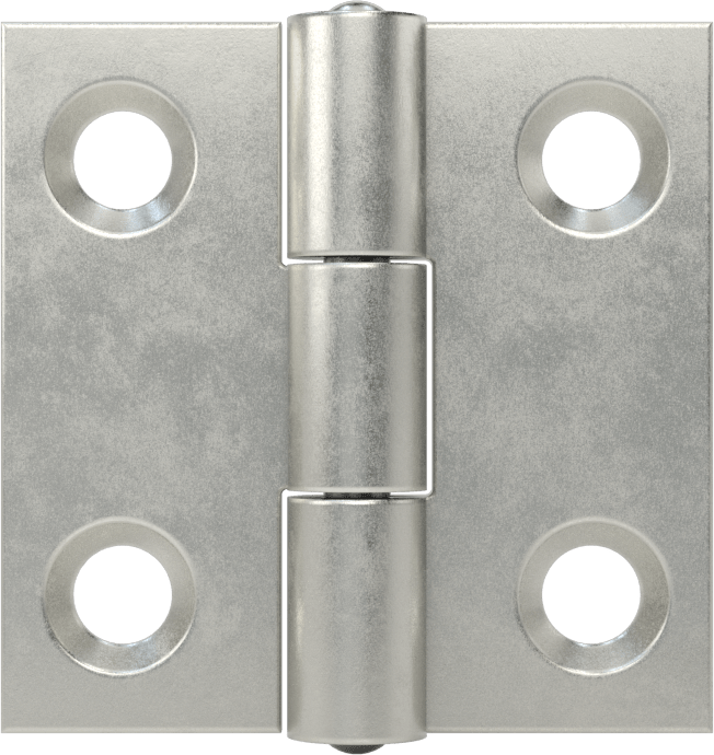 Delikli Gömme Montaj Menteşesi, Çıkarılamayan Pim, Çelik, 1" x 1/2" Kapı Kanadı
