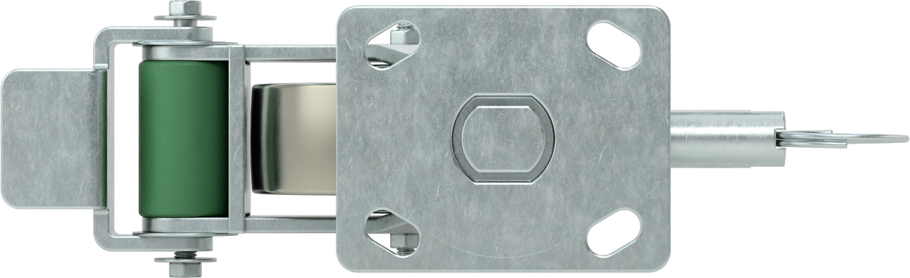 5" x 4" Montaj Plakalı Yüksek Kapasiteli Spartan Tekerlek, Kilitli ve 5 inç Çapında Çelik Tekerlekli Döner Ayak