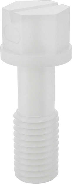 PFA Plastik Düz Püskürtme Nozulu, 1/4"-28 Diş, 0.1 gpm 20 PSI'da, 79 Derece Püskürtme Açısı