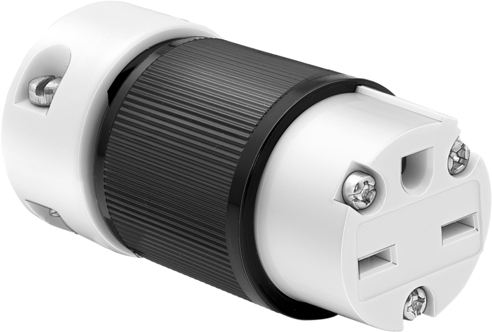 3 Yuvalı Düz Soket, Topraklanmış, NEMA 6-15 — 250V AC, Dişi, 15A