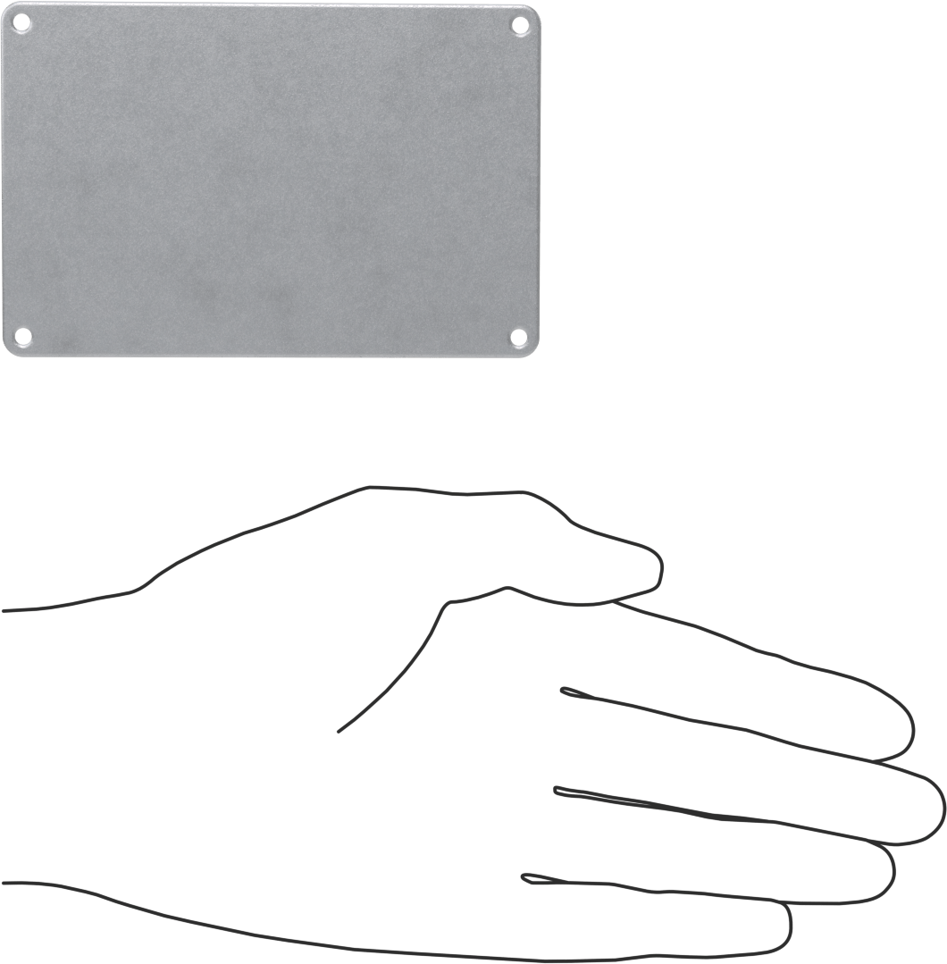 Devre Kartı Muhafazası için 4-1/4" x 2-3/4" Toz Geçirmez Uç Kapağı