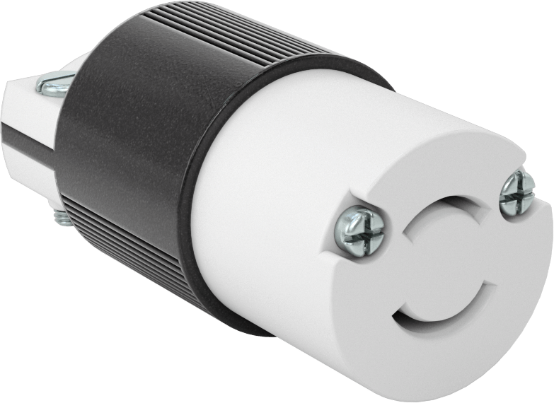 Döndürerek Kilitleme Konektörü, İki Yuvalı Dişi Soket, Topraklanmamış, NEMA L2-20 — L2-20, 250V AC, 20 amp