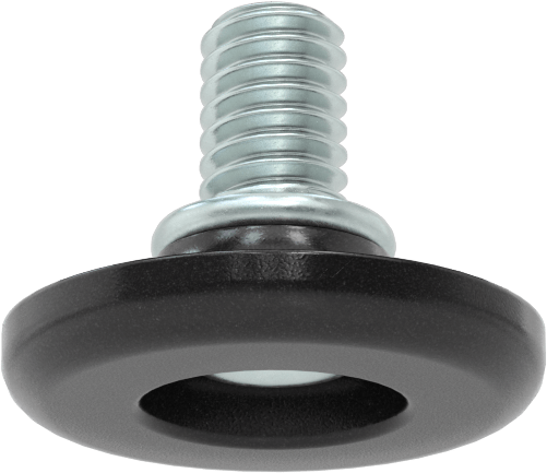 1/2" Uzunlukta 5/16"-18 Çinko Kaplı Saplamalı Plastik Ayaklar