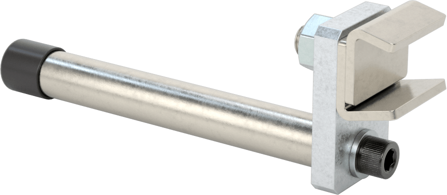Konveyör Kılavuzu için Alüminyum Kelepçeli 4" Uzunlukta Katı Montaj Çubuğu — Montaj Çubuğu, 1⁄2", 4"