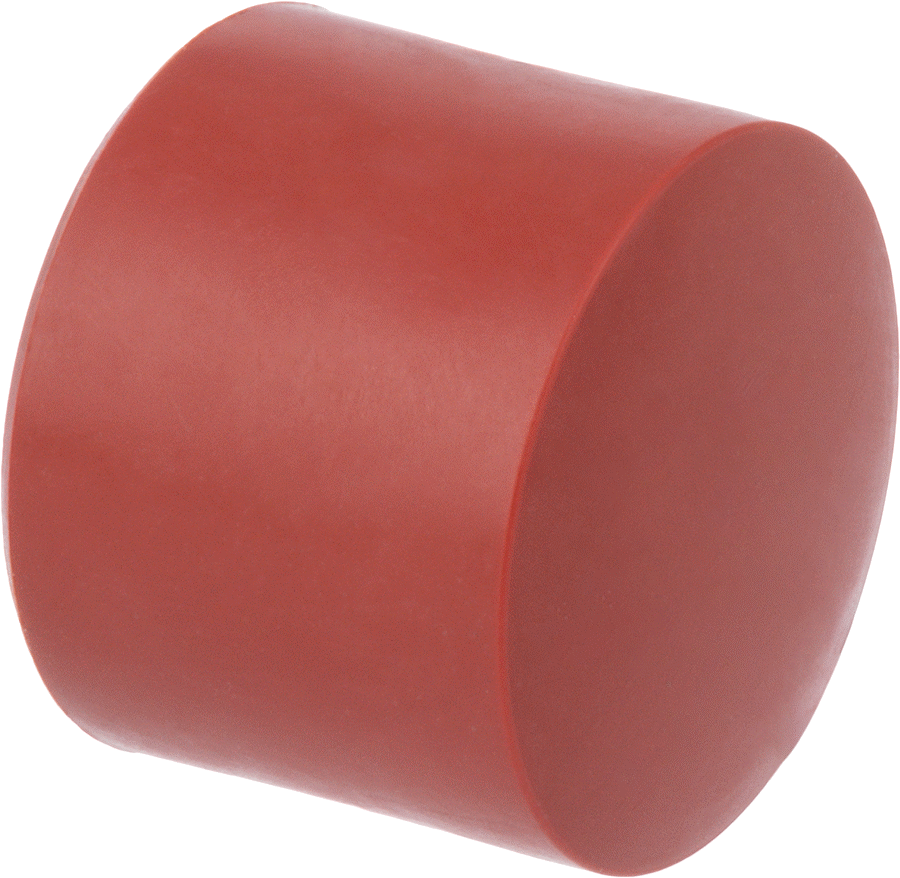 Kraton Çekiç Yüzü, 1-3/8" Çap, Orta-Yumuşak — Presle Takma, 1 3⁄8", Kraton, Plastic