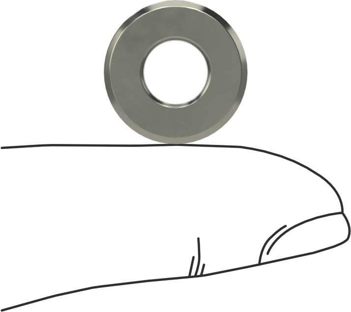 Büyük Boy Çelik Pul, 1/4" Vida Boyutu için, 0.281" İç Çap, 0.625" Dış Çap