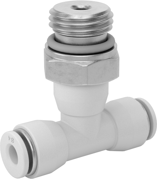 Yüksek Sıcaklık Bas-Bağlan Bağlantı Elemanı, Hat Üstü T Adaptörü, 4 mm Boru Dış Çapı x 1/4 BSPP Erkek için
