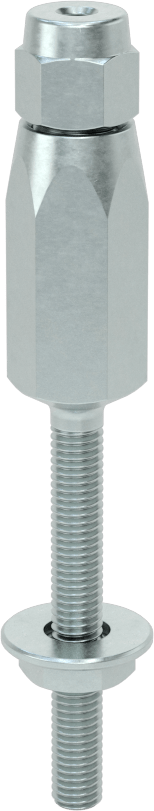 Plug-Lock Tel Halat Uç Bağlantı Elemanı - Kaldırma için, Çinko Kaplı Çelik, Saplama Ucu, 3/64" ila 1/16" Halat Çapı için