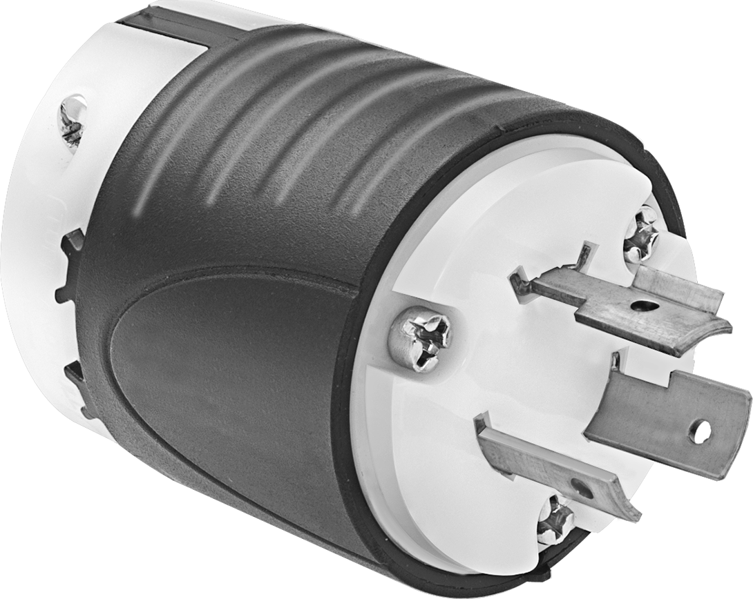 Döndürerek Kilitleme Konektörü, Üç Bıçaklı Düz Fiş, Topraklanmış, NEMA L9-20 — 600V AC, 20A, Erkek