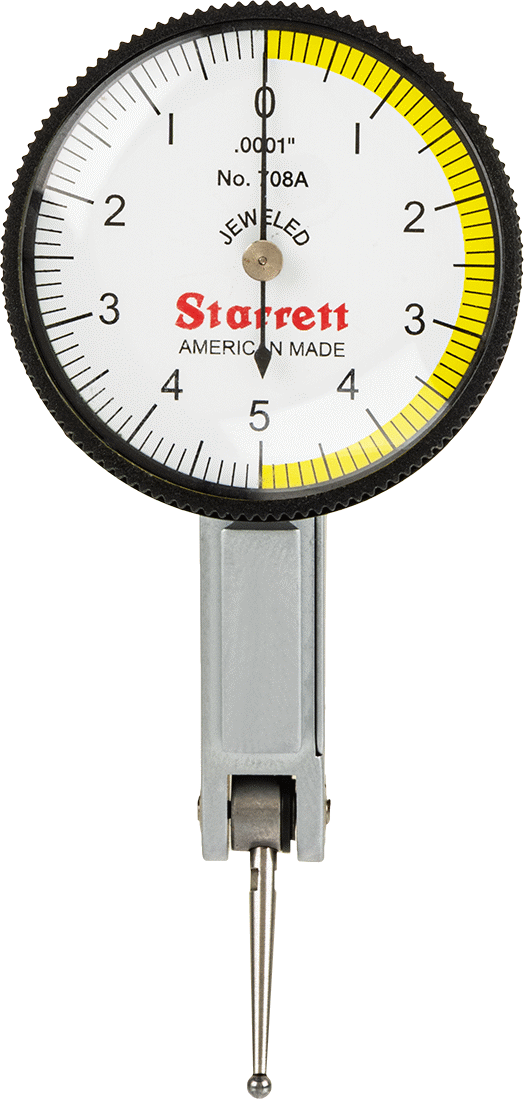 Starrett Kadranlı Kol Tipi Sapma Göstergeleri, 0" - 0.010" Ölçülen Mesafe
