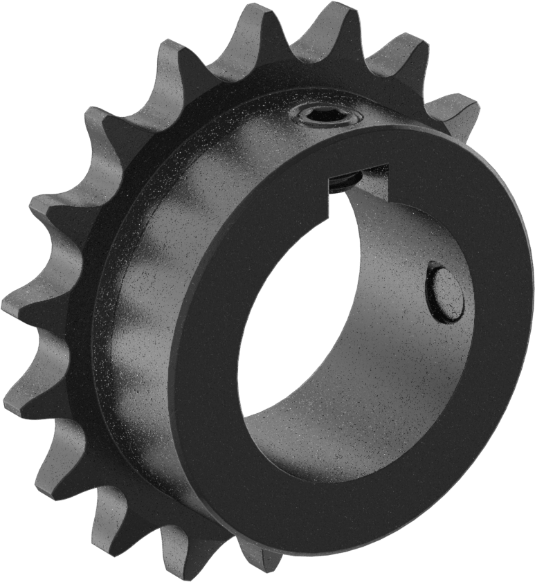 Çelik Tek Sıralı Dişli, ANSI 40 Makaralı Zincir ve 1-1/2" Mil Çapı için, 18 Diş