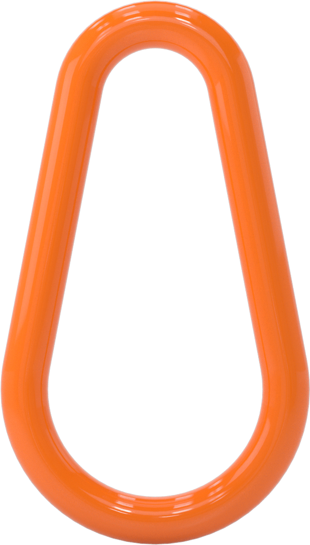 Armut Şeklinde Zincir Halkası - Kaldırma için, Sınıf 100 Zincir, 7/32, 9/32 ve 3/8 Anma Ölçüsü (1 Zincir) — 9⁄16", 5 5⁄16", Alloy Steel,…