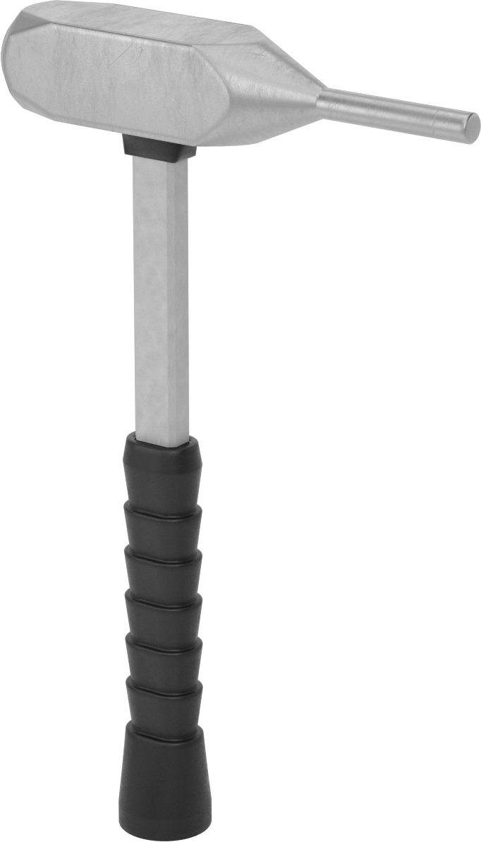 Yan Saplı Pim Çıkarma Zımbası, Düz ve Yastıklı Tutamak, 31/64" ve 12 mm Çaplı Pimler için