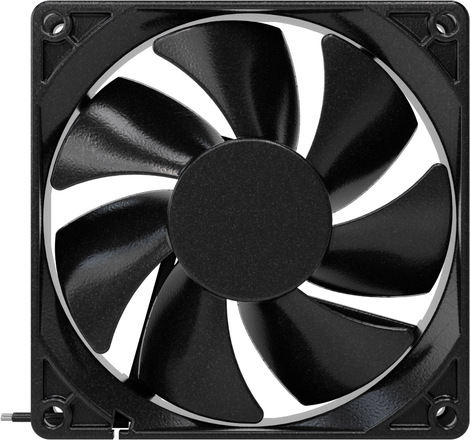 Dalgıç DC Ekipman Soğutma Fanı, Kare, 12V DC, 3.62" Yükseklik x 3.62" Genişlik x 0.98" Derinlik Toplam