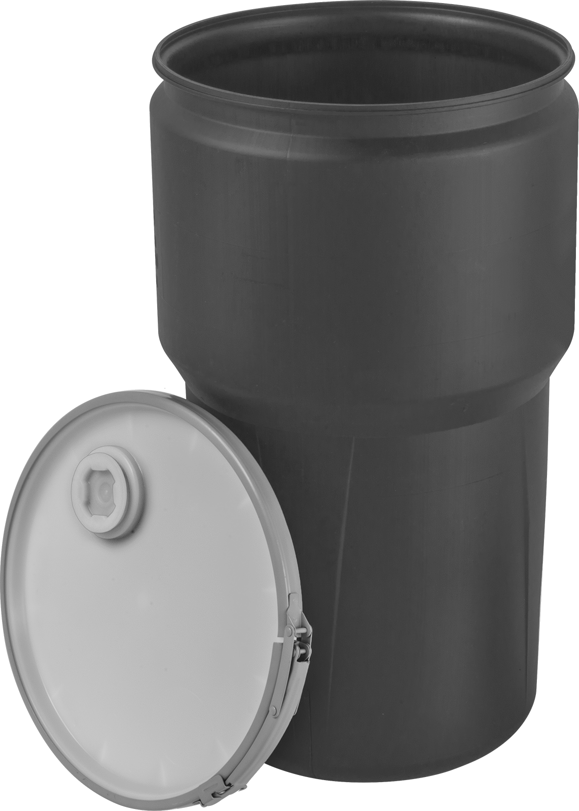 Plastik Varil, İç İçe Geçebilen Açık Başlıklı, 15 Galon, Mavi — 15 gal., Plastic, Polyethylene, Mavi