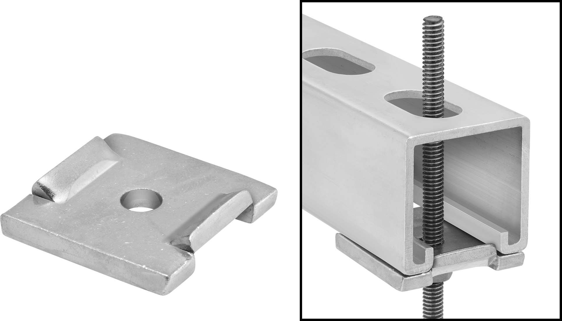 Dönmeyen Strut Kanal Pul, 6 mm Çaplı Çubuk için, 304 Paslanmaz Çelik