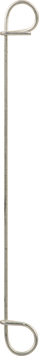Çift Döngü Uçlu Bükümlü Bağ, Galvanizli 18 ölçü Çelik, 4" Uzunluk