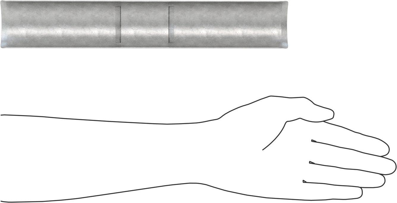 Döngü Askıları için Yapıştırıcılı Boru Tutucu, Galvanizli Çelik, 1-7/8" İç Çap