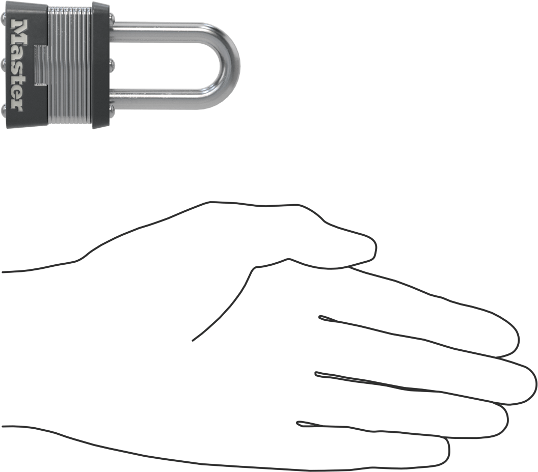 Lamine Çelik Gövdeli Asma Kilit, Master Lock 3, aynı anahtarlı, 1-1/2" Dikey Boşluklu