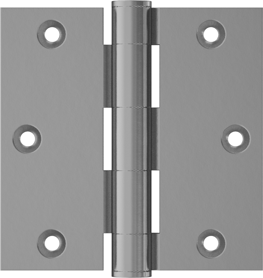 Gömme Montajlı Giriş Kapısı Şablonu Menteşesi, Parlak Pirinç Kaplamalı Çelik, 3-1/2" x 1-3/4" Kapı Kanadı