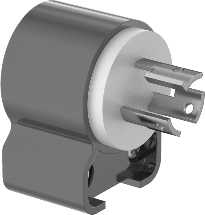 Döndürerek Kilitleme Konektörü, Topraklı Üç Uçlu 90 Derece Dirsek Fişi, NEMA L6-15 — L6-15, 250V AC, 15 amp
