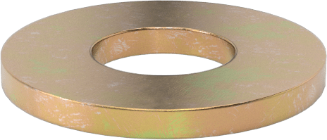 Sarı Kromat Kaplı Çinko Çelik USS Pul, 10 Numaralı Vida Boyutu için, 0.250" İç Çap, 0.562" Dış Çap — Çinko-Sarı-Kromat Kaplı Çelik, 0.250…