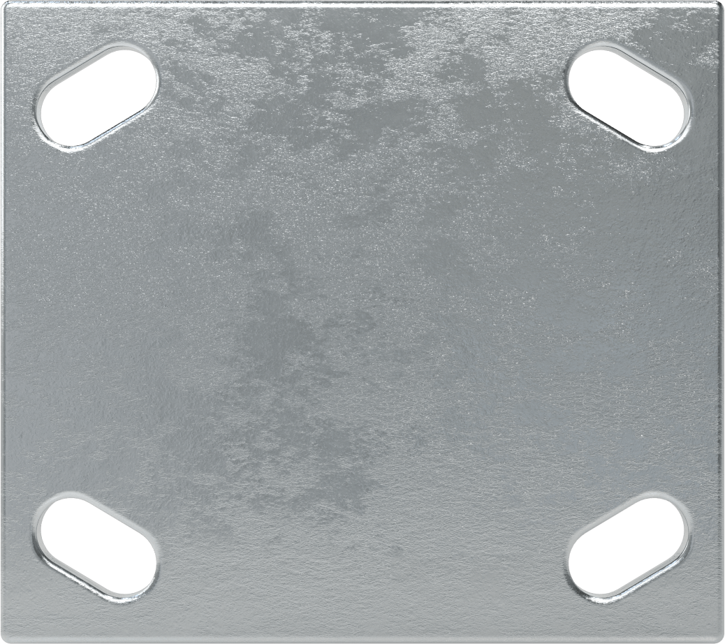 4-1/2" x 4" Montaj Plakalı Samson Tekerlek, 4 inç Çapında Siyah Kauçuk Tekerlekli Sert, Koruyuculu Rulman