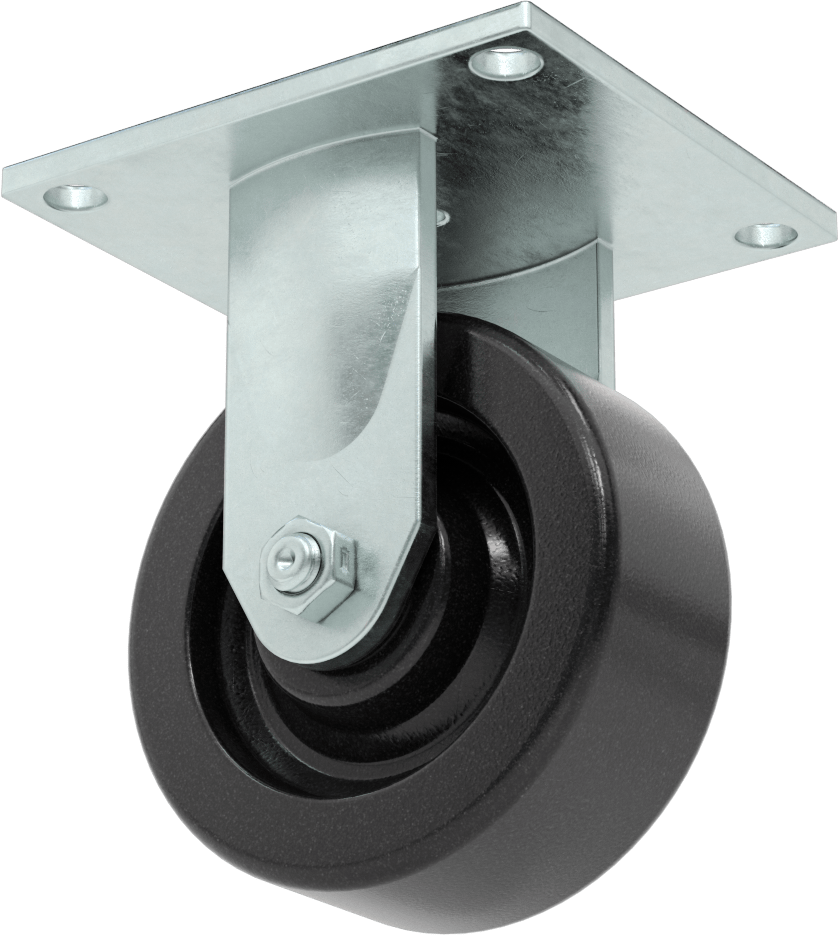 5-1/2" x 5" Plakalı Yüksek Kapasiteli Spartan Tekerlek, 5" Çapında Fenolik Tekerlekli Sert — 5", Levha, Sert