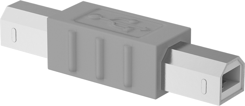 USB Adaptörü, USB B Erkek x USB B Erkek — Adaptör, Düz, 2.0