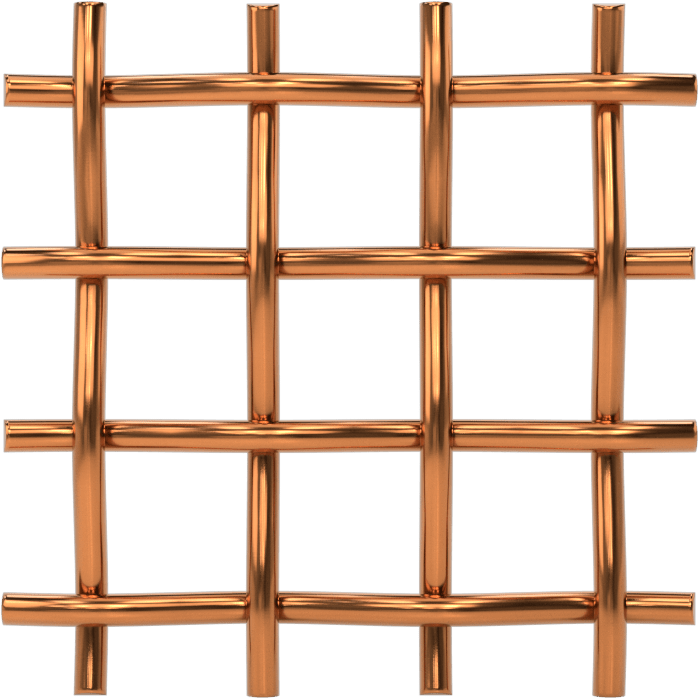 Bronz Filtre Ağı, Levhalar, 4 x 4 Örgü Boyutu