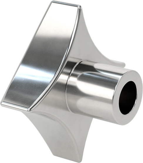 Paslanmaz Çelik Dört Kollu Topuz, 1/2" Çaplı 1-5/8" Derinlikli Delikli