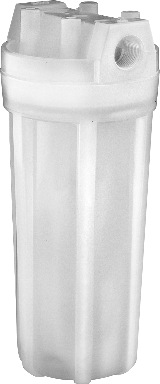 Plastik Filtre Muhafazası, Sudaki Yağ ve Gazı Azaltmak için, 3/4 NPT, Beyaz — 3⁄4, Su, Plastic, Polypropylene