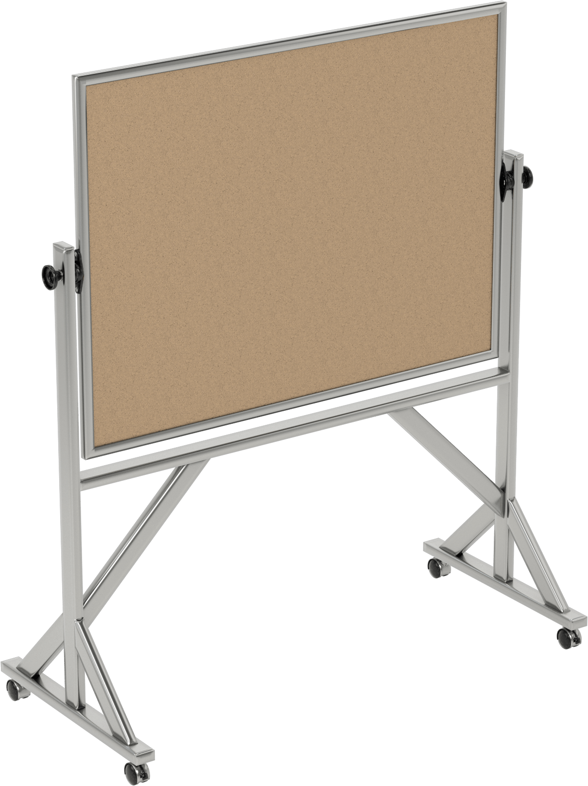 Mobil Beyaz Tahta/Duyuru Panosu, 48" Genişlik x 36" Yükseklik, 64" Toplam Yükseklik