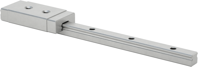 Minyatür Bilyalı Rulman Taşıyıcı ve Kılavuz Ray, 2 mm genişlik x 40 mm uzunlukta raylı